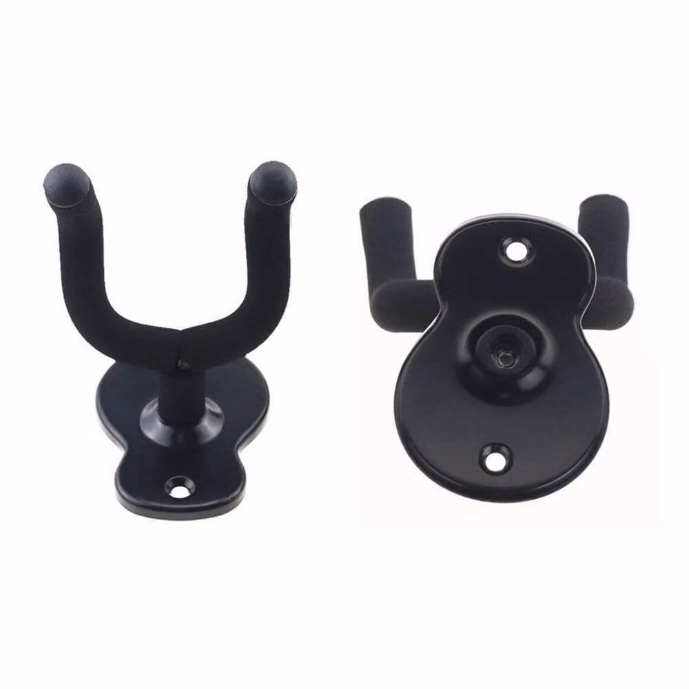 FLAVORA Black Steel Acoustic Guitar Wall Mount Hanger Hook – 2
