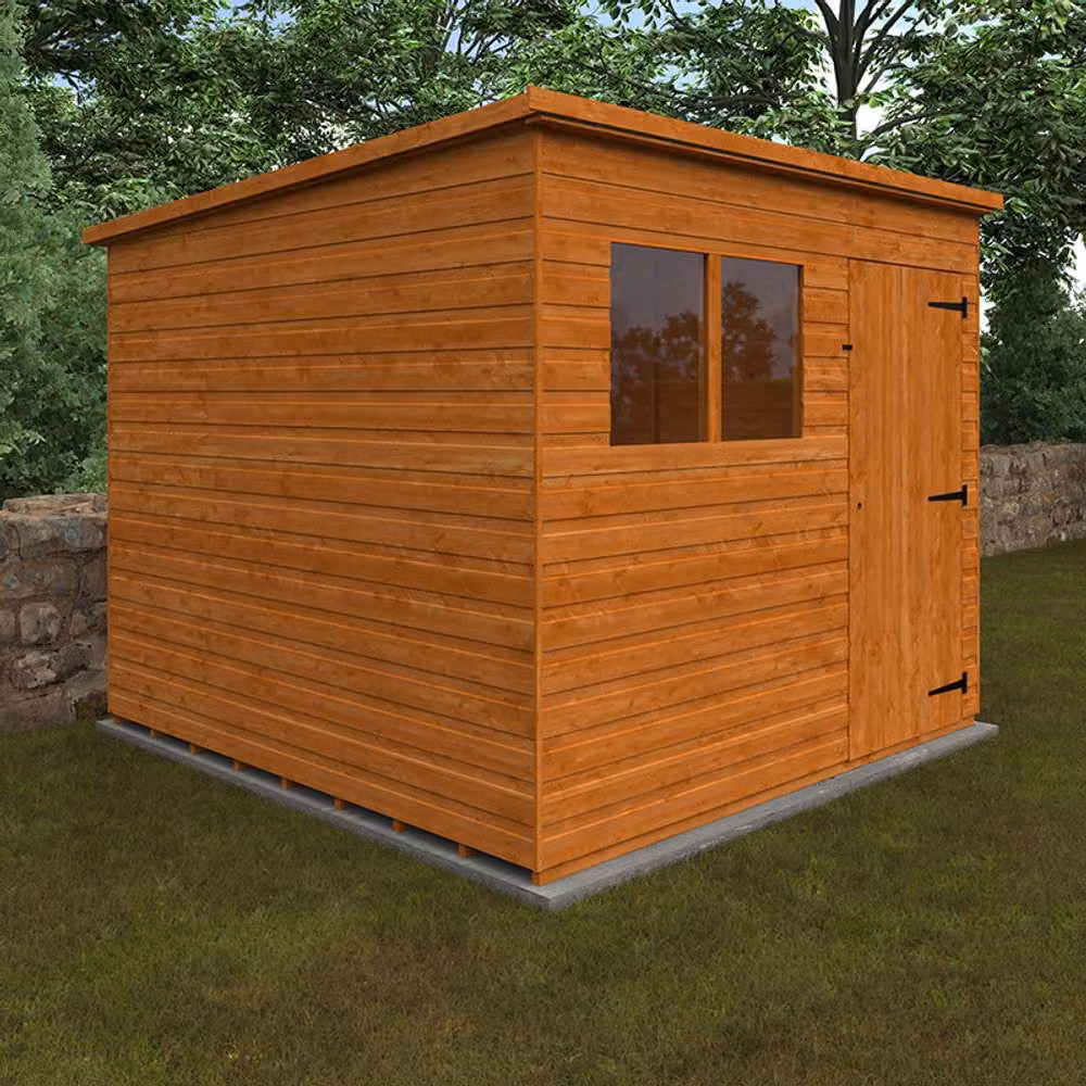 Buttercup Farm Super Pent 12mm Wooden Shed in Burnt Orange and Grey – 2
