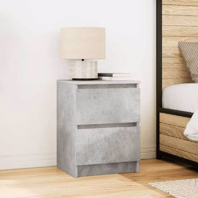 Berkfield Home TV Cabinet in Concrete Grey, W/D/H: 40 x 35 x 54 cm – 1