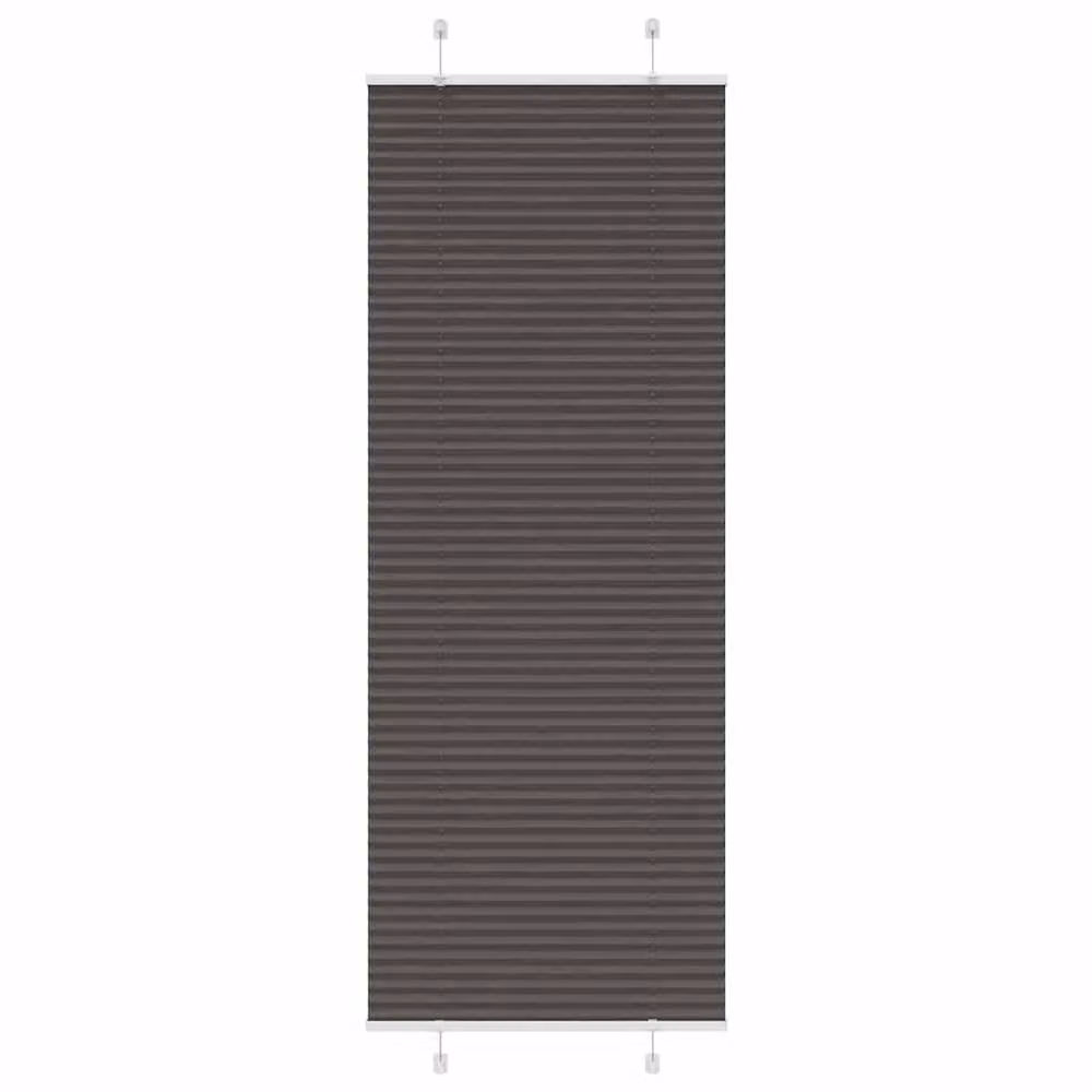 Berkfield Home Black Pleated Fabric Blind, W: 74.4 cm, H: 200 cm