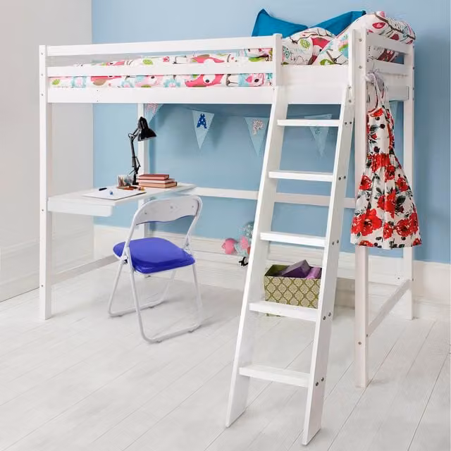 Noa and Nani Thomas Elevated Single Bed in White