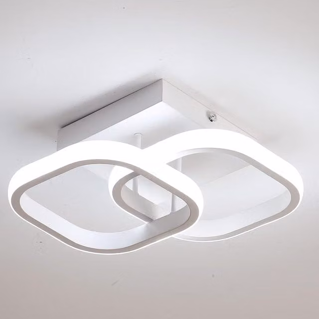 Pheashine Modern LED Ceiling Light, 22W, White, 6500K Cool White Light, Diameter: 16 cm