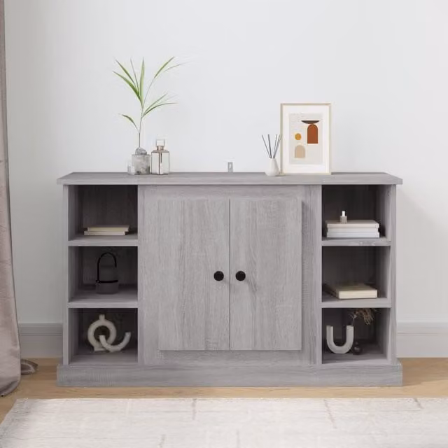 Berkfield Home Grey Sonoma Sideboard in Engineered Wood W/D/H: 100 x 35.5 x 60 cm