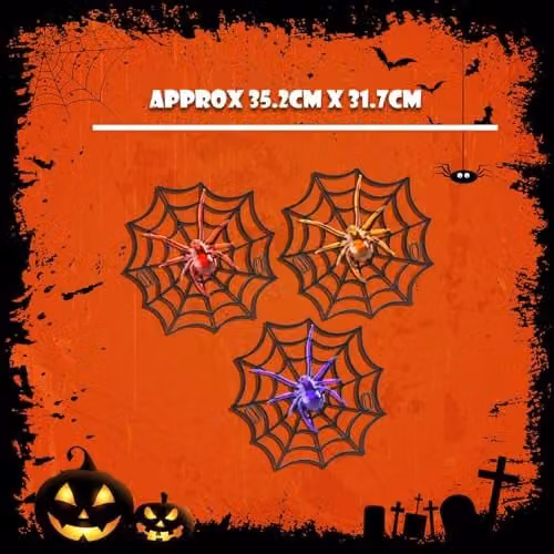 VFM e-Store Halloween Light Up Spider on Web, Multicolour – 3