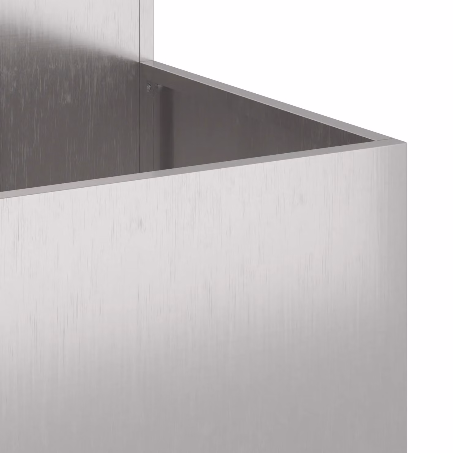 Berkfield Home Garden Stainless Steel Planter Tub in Silver, W/D/H: 100 x 100 x 60 cm – 3