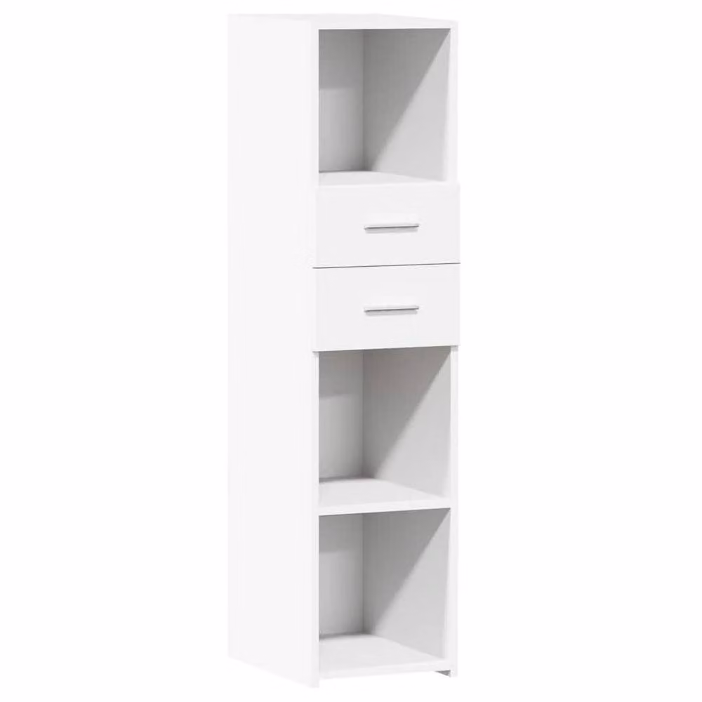 Berkfield Home Modern White Matt Highboard with Internal Shelves and Doors W/D/H: 30 x 42.5 x 124 cm – 2