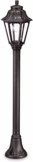 Ideal Lux Anna Black Classic Outdoor Lantern Wall and Post Light