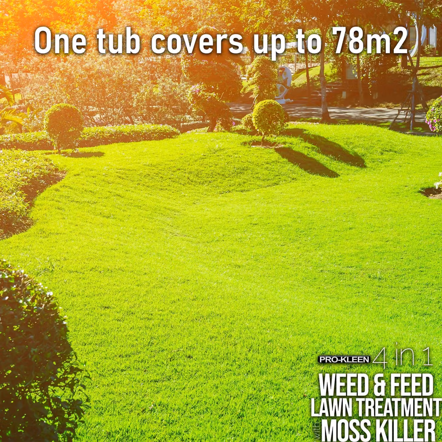 ProKleen 4 in 1 Weed and Feed Lawn Treatment with Moss Killer, 4 x 2.5kg – 3