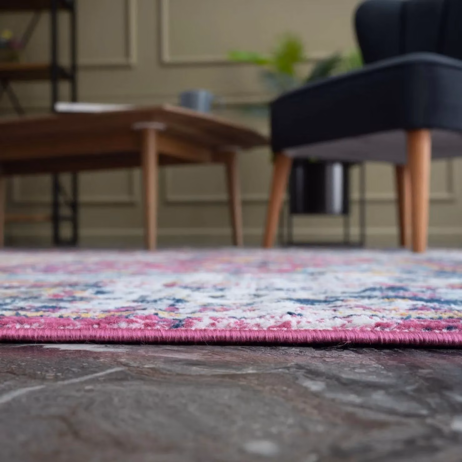 THE RUGS Marrakech Pink Moroccan Area Rug, W: 200 cm, D: 290 cm – 3