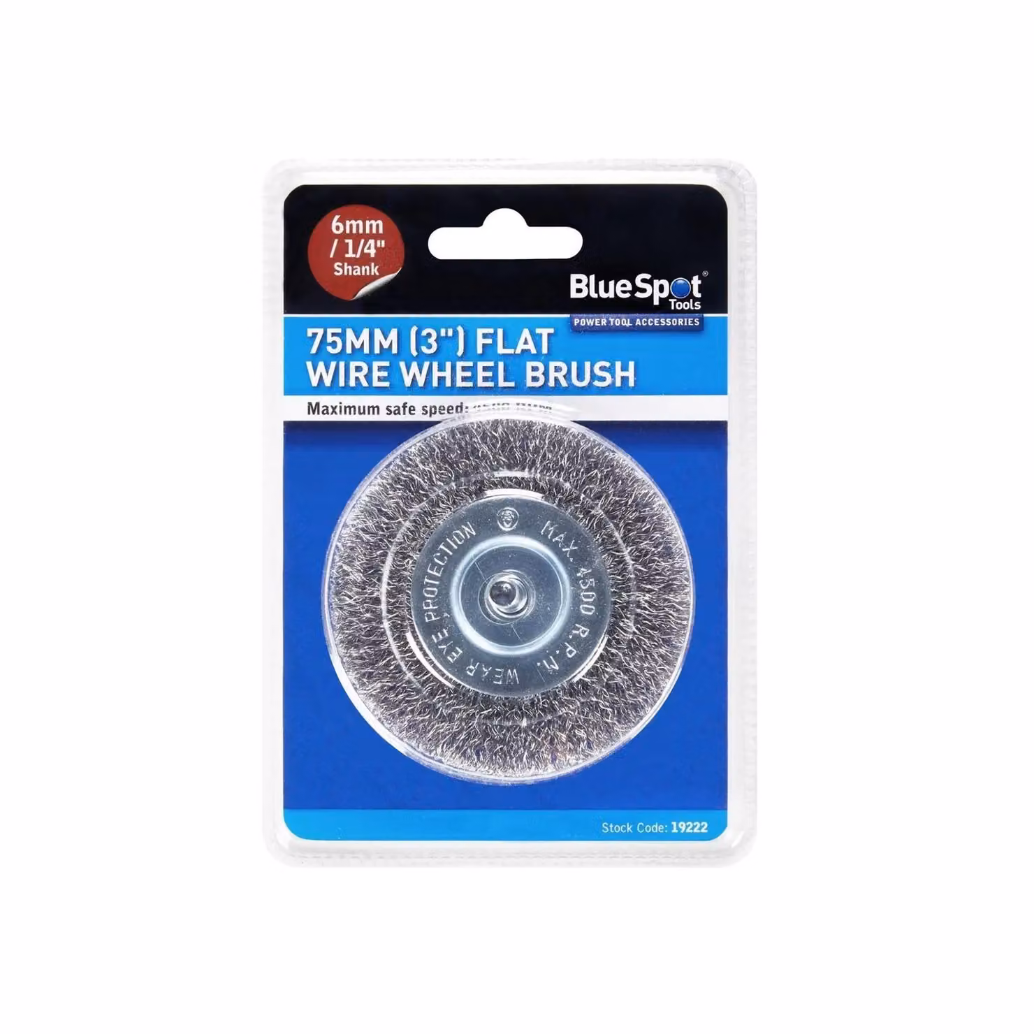 Bluespot Tools Flat Steel Wire Wheel Brush in Silver and Multicolour – 2