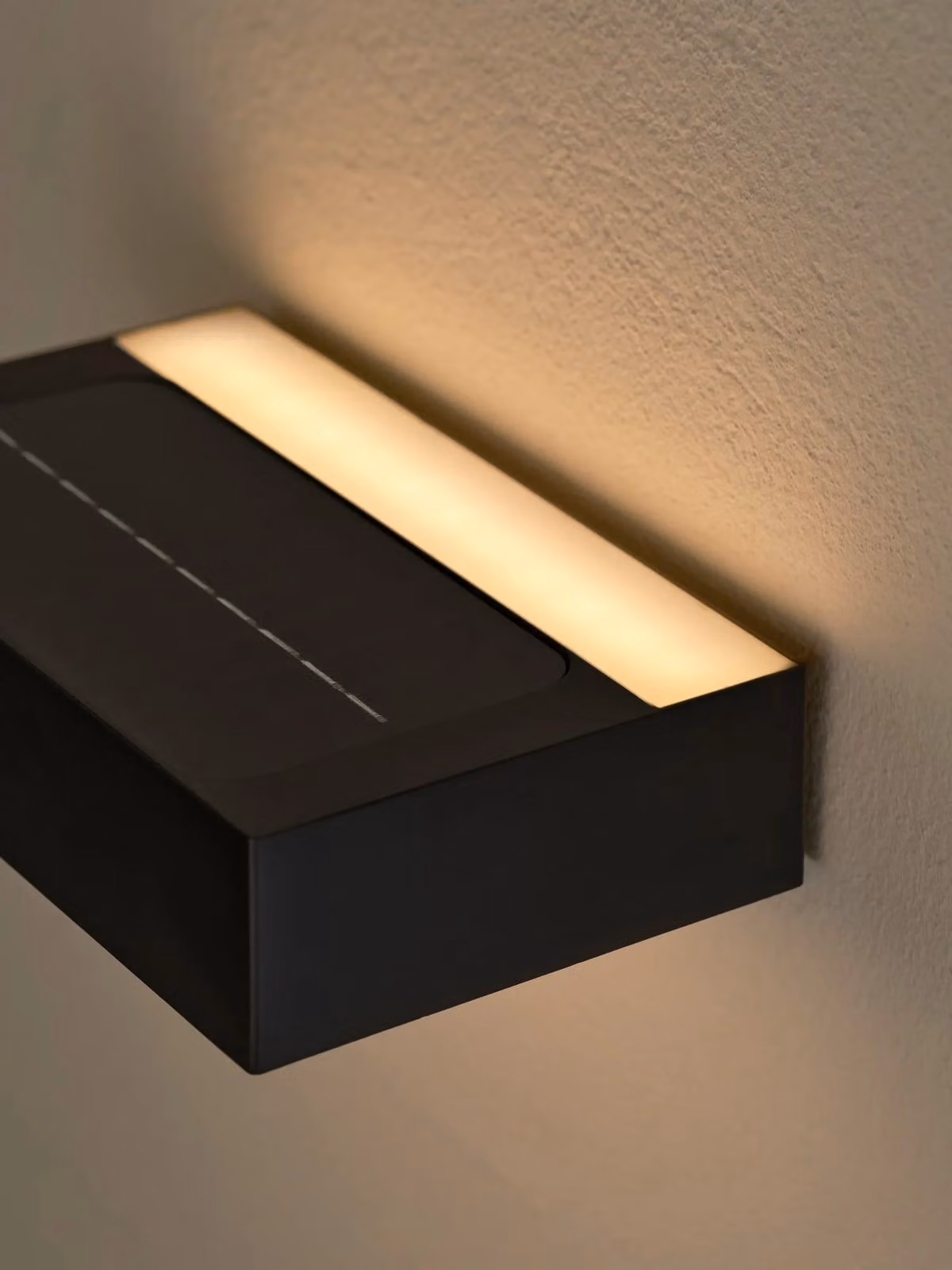 Nordlux Monay Solar LED Outdoor Wall Light, Black Plastic, IP44, Warm White 3000k – 5