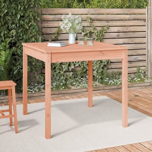 vidaXL Classic Garden Table in Brown Solid Douglas Wood W/D/H: 82.5 x 82.5 x 76 cm – 2