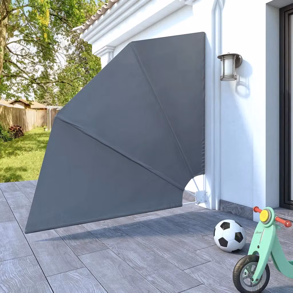 Berkfield Home Collapsible Balcony Side Awning in Grey, W/D/H: 210 x 210 x 210 cm – 5