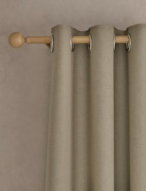 M&S Neutral Thermal Blackout Eyelet Curtains