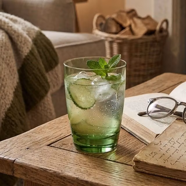 Orsina Green Hi Ball Glass Tumbler