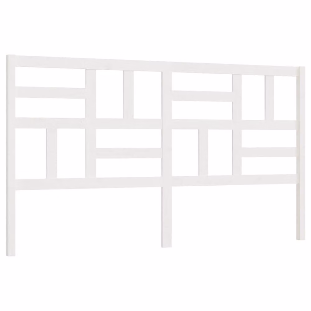 Berkfield Home Beautiful White Solid Pine Wood Bed Headboard W/D/H: 186 x 4 x 104 cm – 2