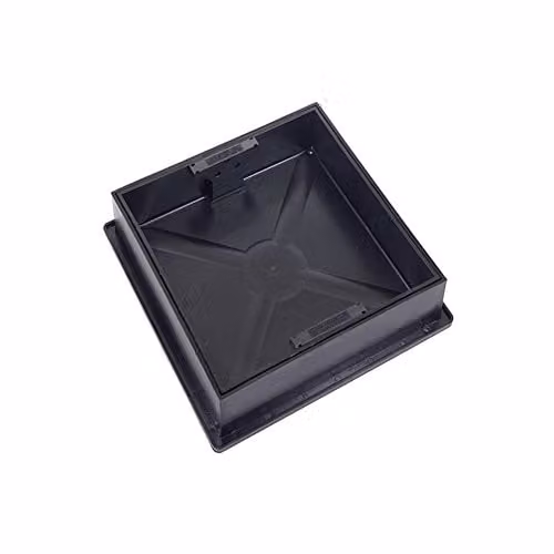 Clark Drain CD300SR Square to Round Recessed Cover and Frame in Black