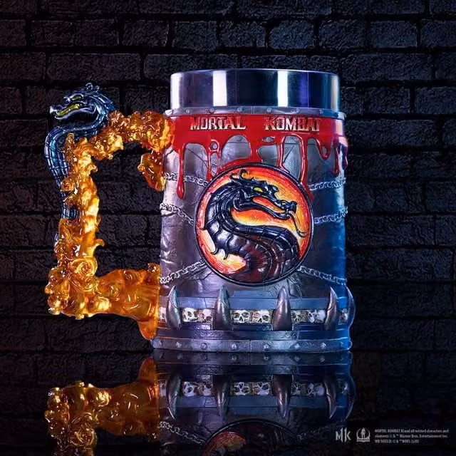 Nemesis Now Mortal Kombat Resin Tankard Mug in Black and Multicolour, Height: 15.5 cm