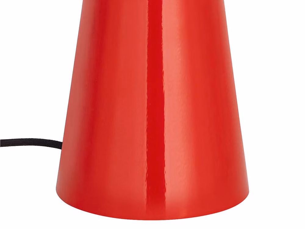 Vente-unique Larkin Mushroom Table Lamp in Glossy Red Metal, D39 x H52 cm – 4