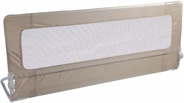 Safetots Foldable Mesh Bed Rail in Beige and Orange, W: 140 cm, H: 60 cm, D: 40 cm