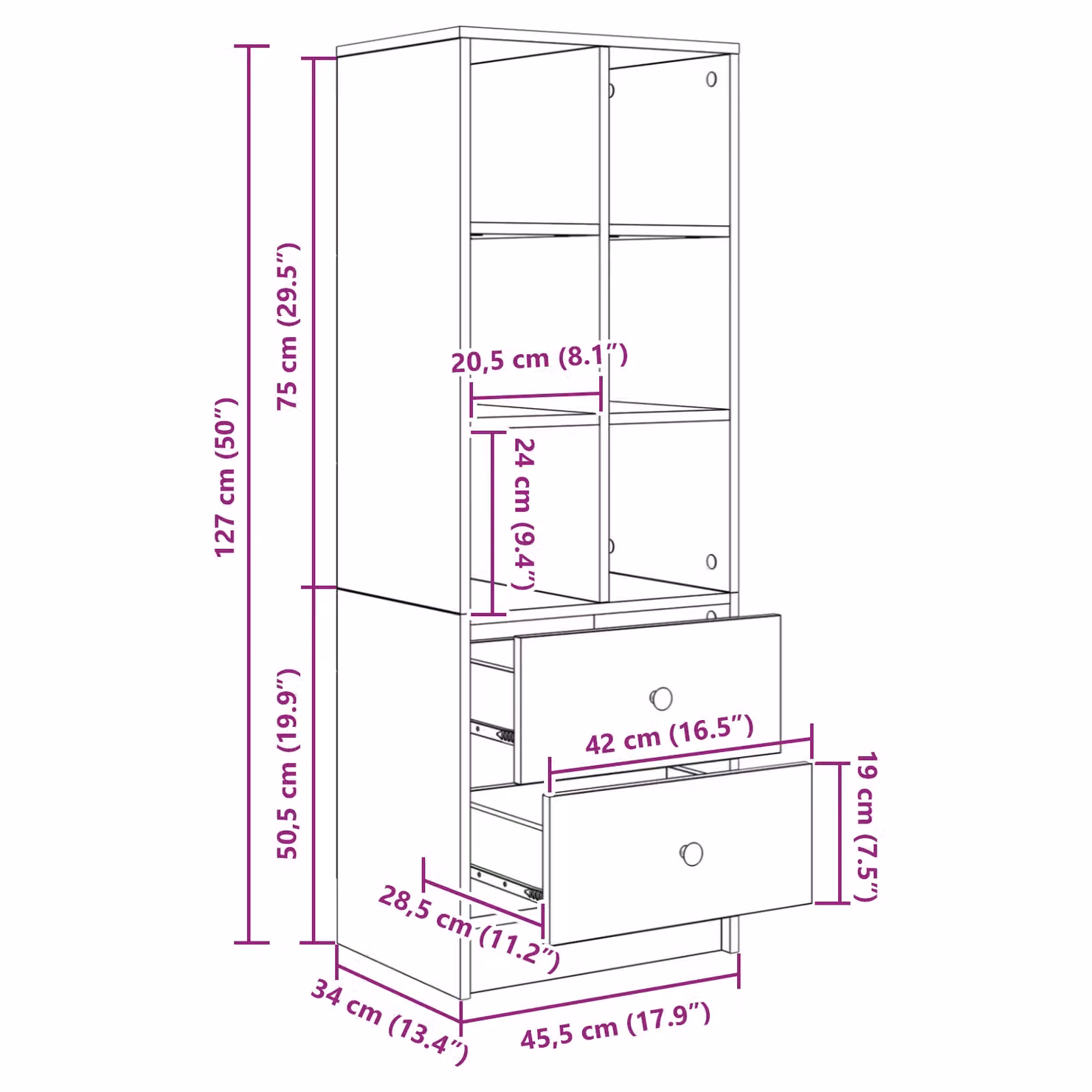Berkfield Home Smoked Oak Shelving Unit in Brown – 4