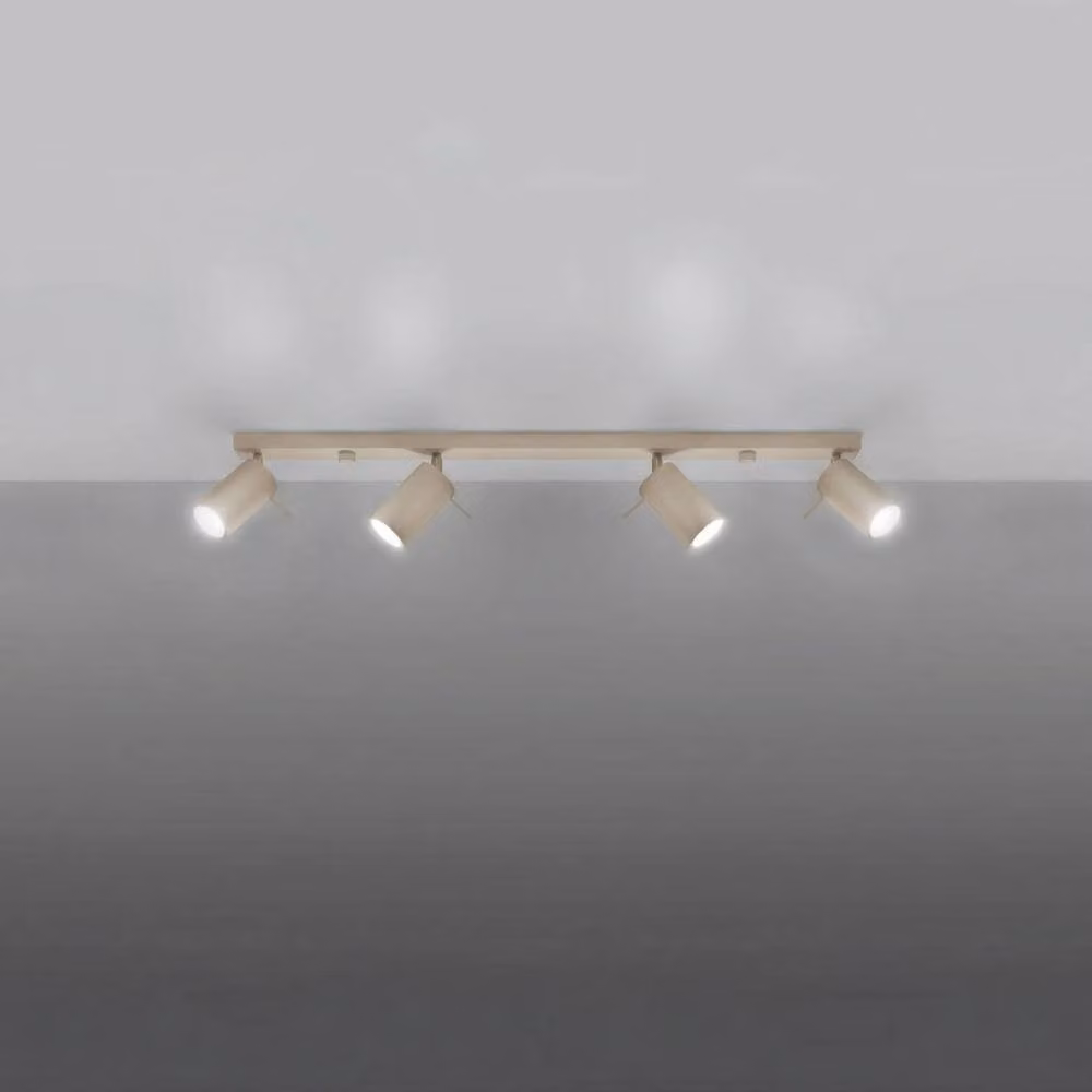 Sollux Lighting Modern Taupe Ceiling Lamp with 4 Lights, W/D/H: 80 x 16 x 6 cm – 3