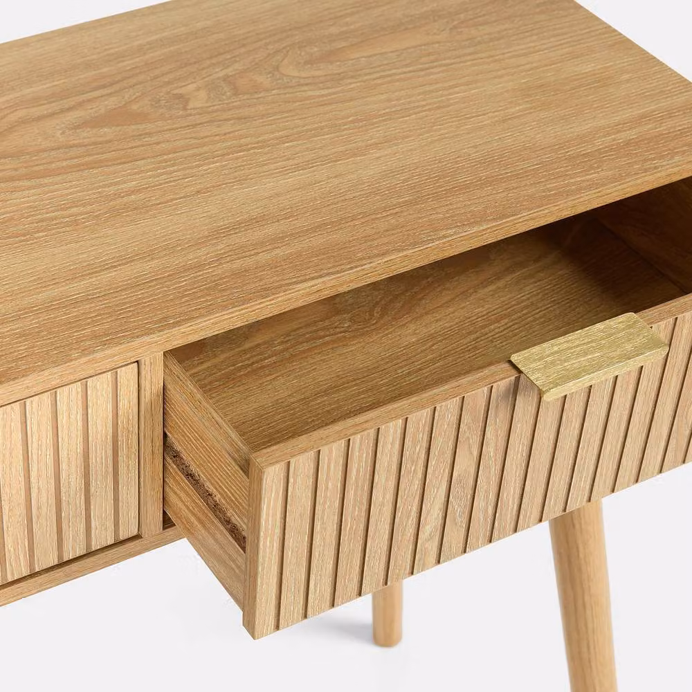 OHS Venice Console and Dressing Table in Light Oak Engineered Wood – 3