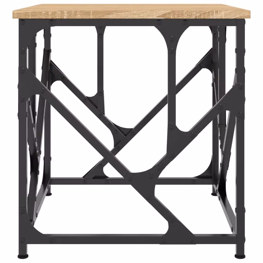 Berkfield Home Sonoma Oak Coffee Table in Brown, W: 45 cm, D: 45 cm, H: 47.5 cm – 4