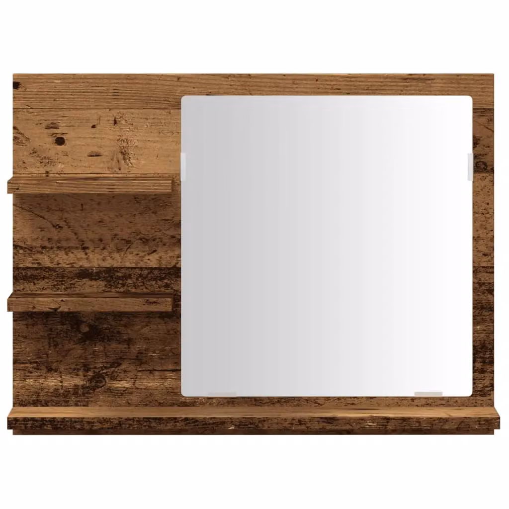 Berkfield Home Artisan Oak Bathroom Mirror Cabinet, Brown, W: 60 cm, D: 10.5 cm, H: 45 cm – 3