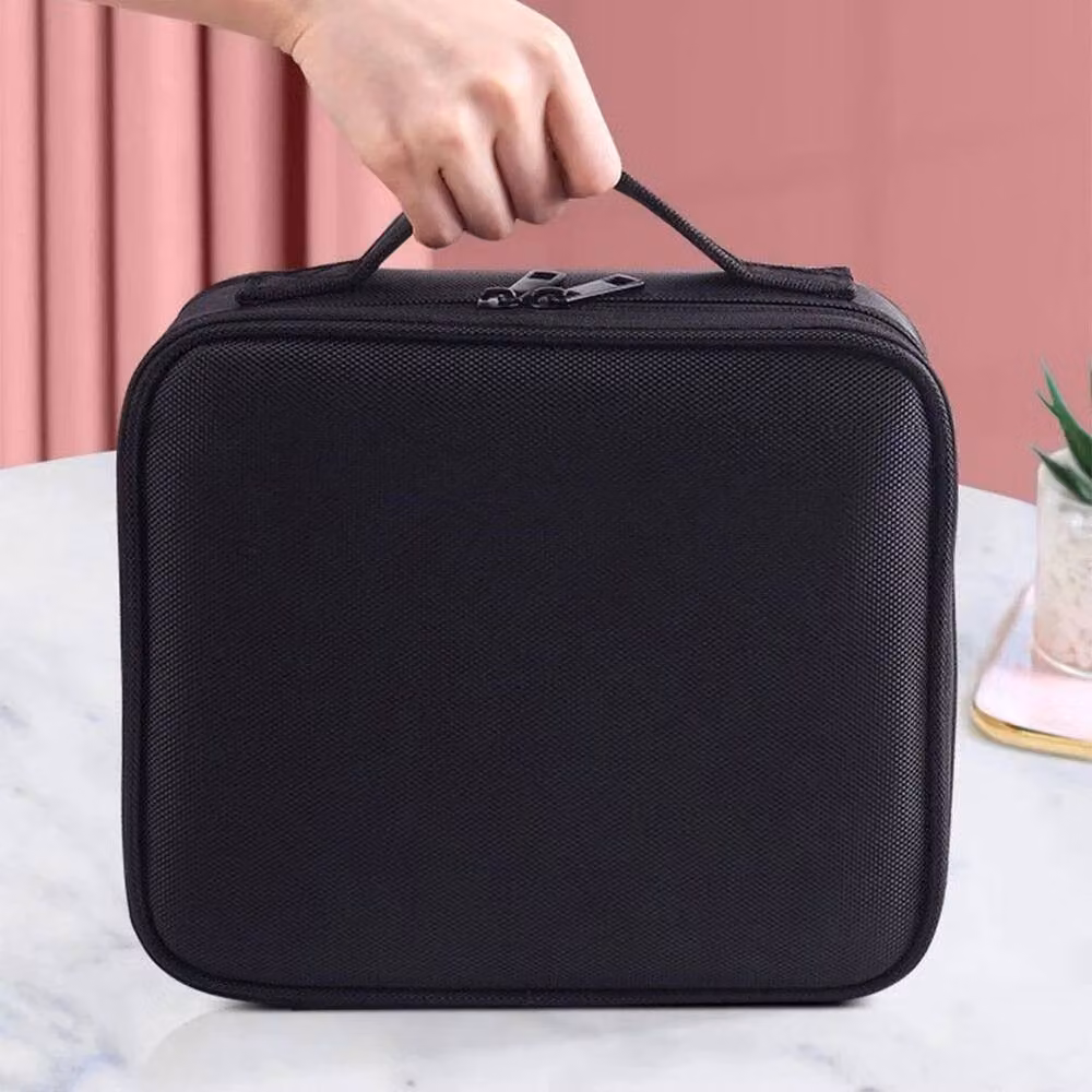 EONLION Extra Large Make Up Vanity Case Storage Box in Black, W/D/H: 50 x 50 x 50 cm – 3