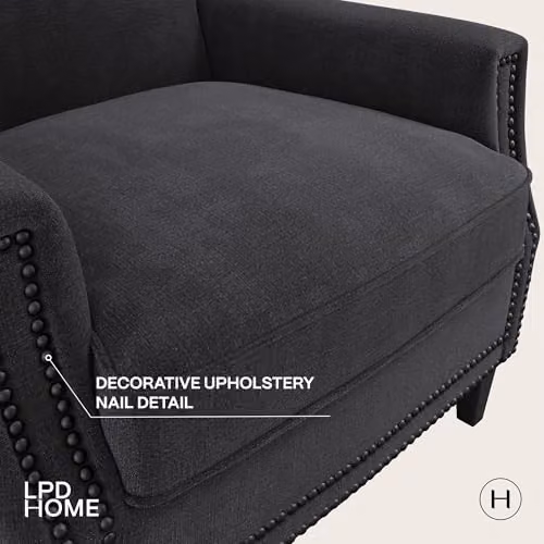 LPD Home Atticus Armchair in Anthracite Grey Fabric – 2