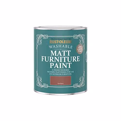 Rust-Oleum Matt Furniture and Skirting Board Paint in Fire Brick Red, 750ml – 3