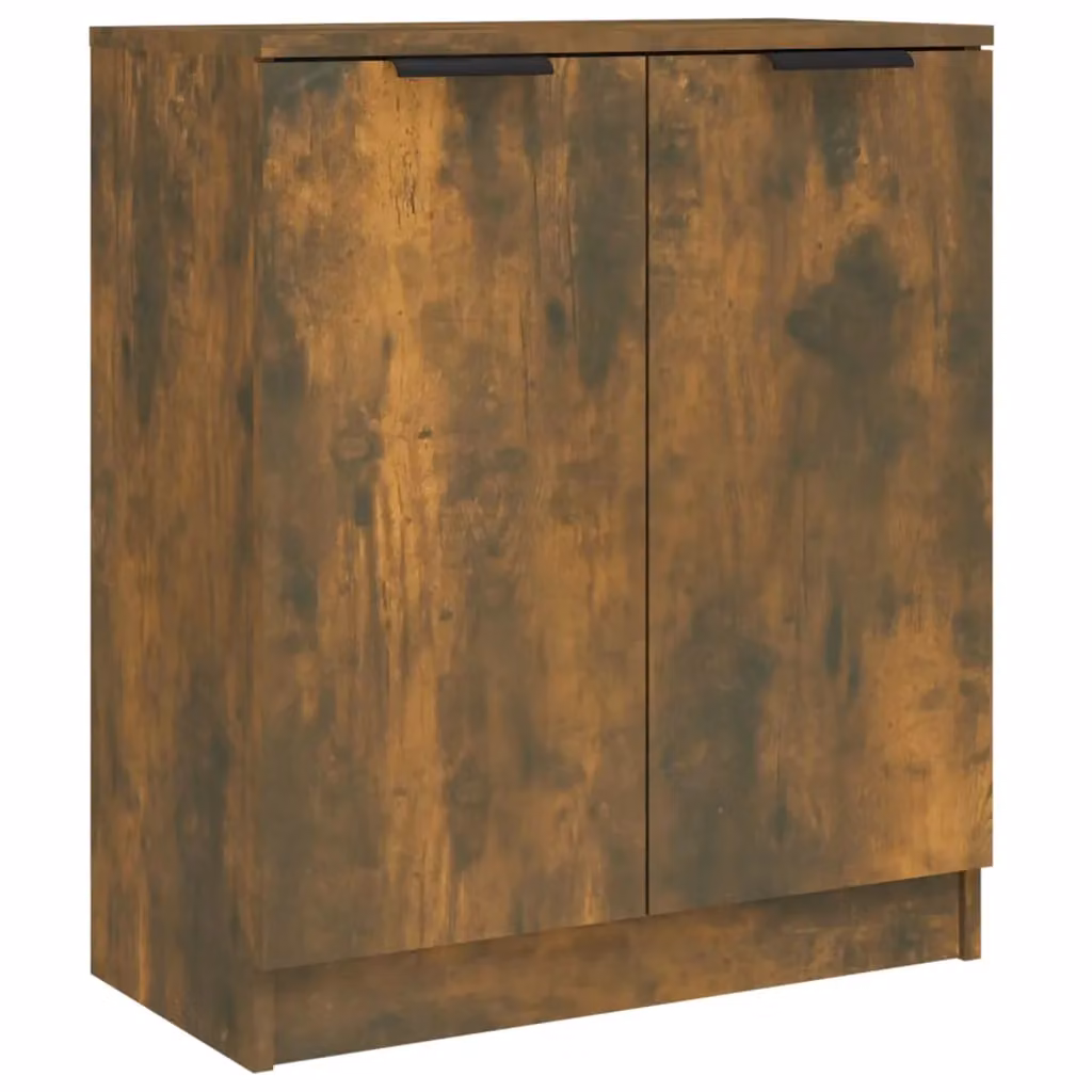 Berkfield Home Set of 2 Smoked Oak Sideboards in Brown, W/D/H: 60 x 30 x 70 cm – 2