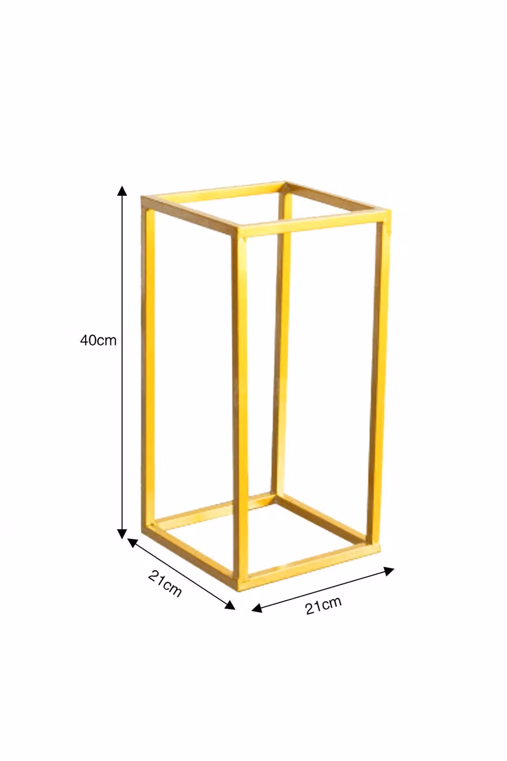 Living and Home Gold Metal Rectangular Detachable Wedding Flower Stand, W/D/H: 21 x 21 x 40 cm – 3