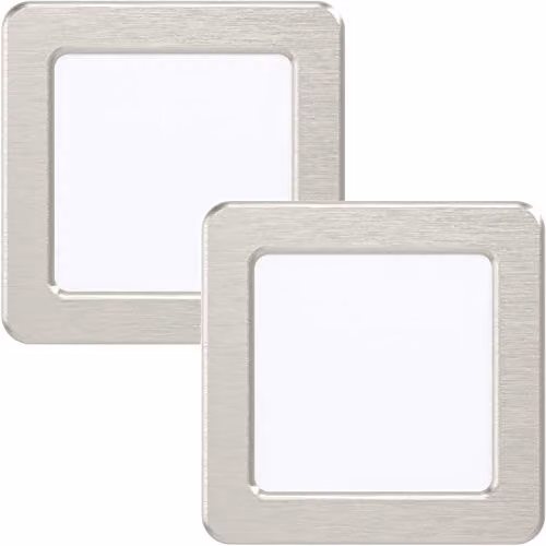 Loops 2 Pack Silver Metal LED Wall and Ceiling Flush Recessed Downlight for Kitchens