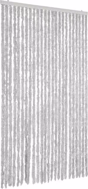 Berkfield Home Grey Chenille Fly Curtain, W: 100 cm, H: 200 cm – 1