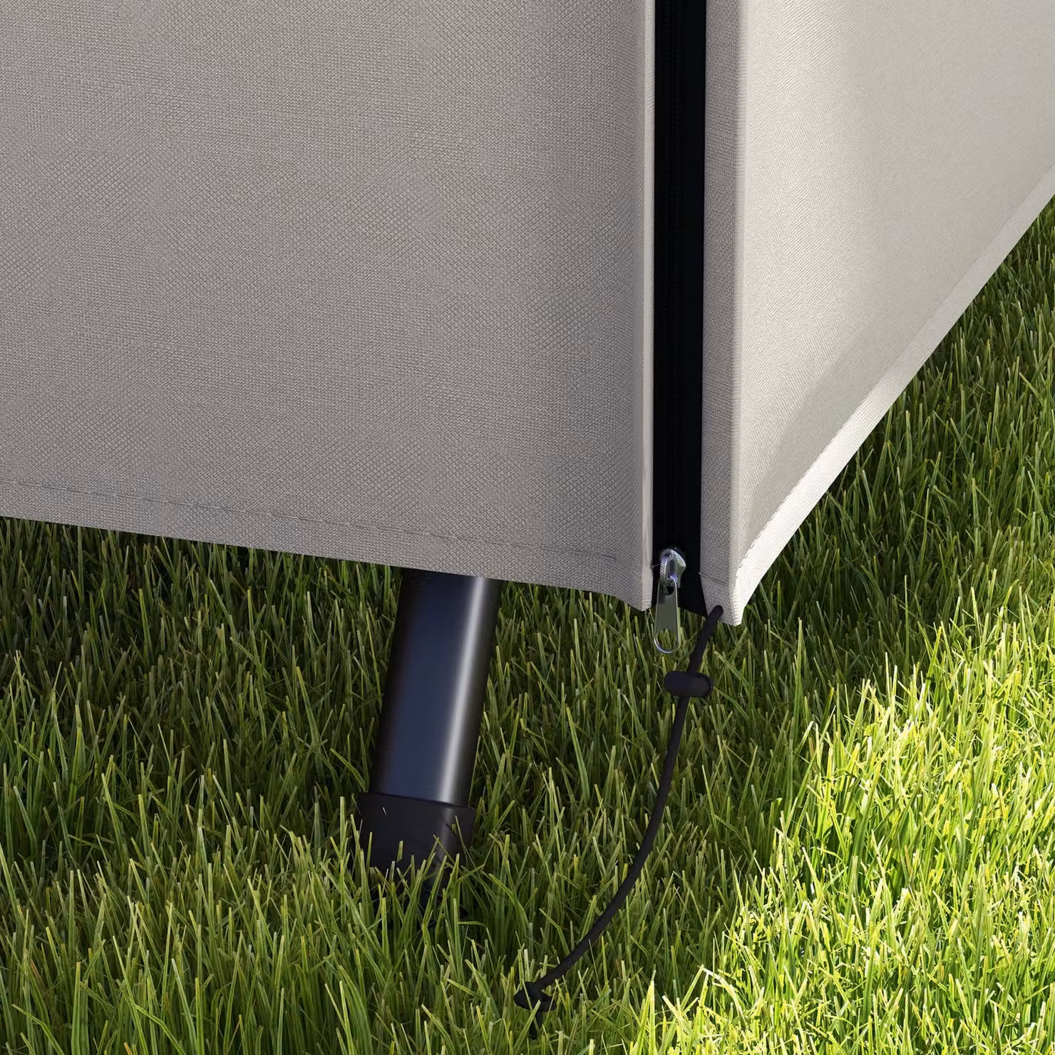 Outsunny Grey Three-Seater Swing Chair Protective Cover, W: 205 cm, D: 124 cm – 6
