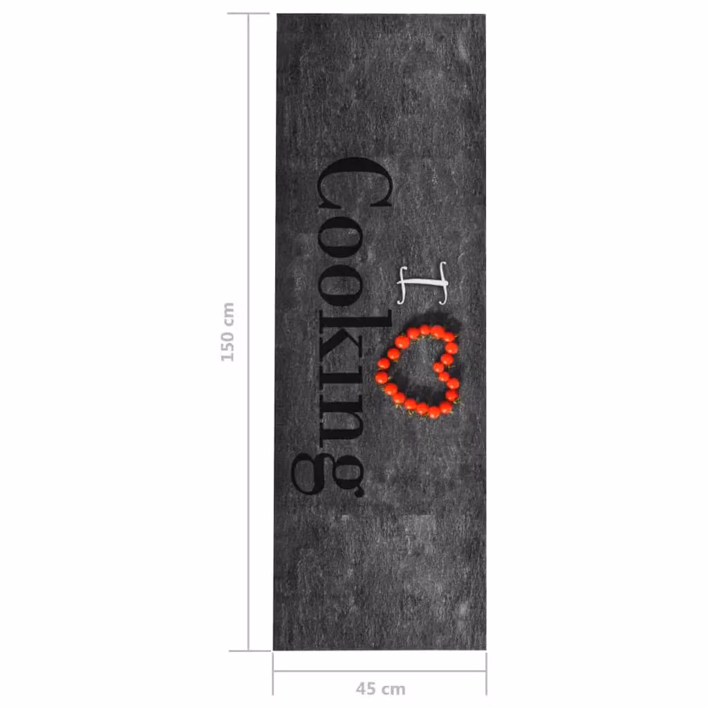 Berkfield Home Washable Non-Slip Stone Look Kitchen Floor Mat, Multicolour, W: 45 cm, L: 150 cm – 2