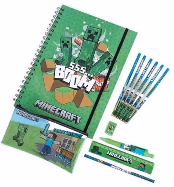 Minecraft Green A4 School Stationery Set