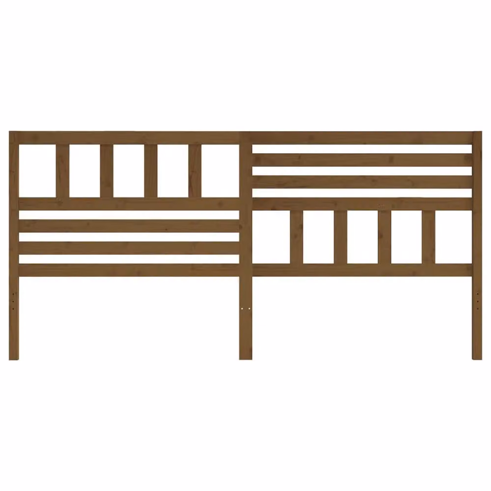 Berkfield Home Rustic Solid Wood Pine Bed Headboard in Honey Brown, W: 206 cm, D: 4 cm, H: 100 cm – 3