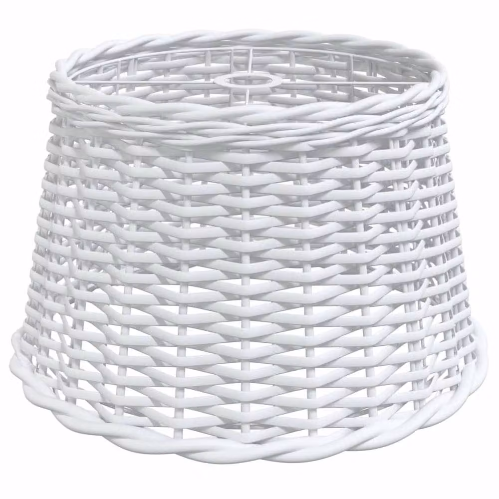 Berkfield Home Charming White Wicker Ceiling Lamp Shade, W: 45 cm, H: 28 cm – 2