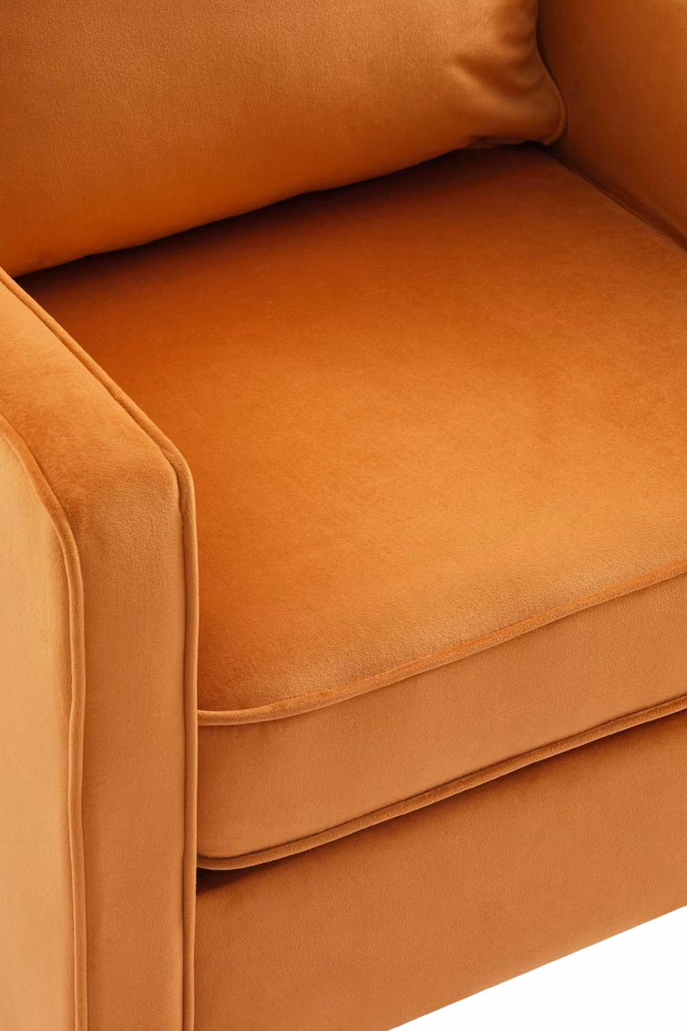 Garden Sanctuary Modern Orange Fabric Single Sofa Armchair with Foam Upholstery – 4