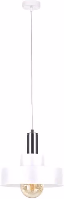 Netlighting Giza Dome Pendant Ceiling Light in White and Silver, Diameter: 30 cm, E27