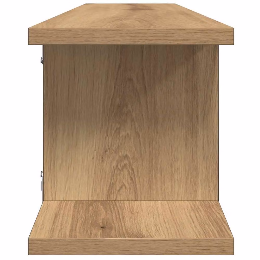 Berkfield Home Artisan Oak Wall Shelves, 2 Pack, Brown, W: 75 cm, D: 20 cm, H: 18 cm – 4