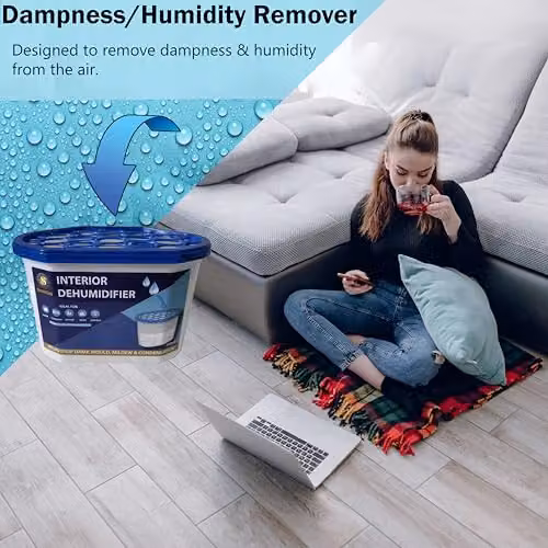Shatchi Moisture Absorber Dehumidifier Tubs, 500 ml, Pack of 20, Blue and White – 2