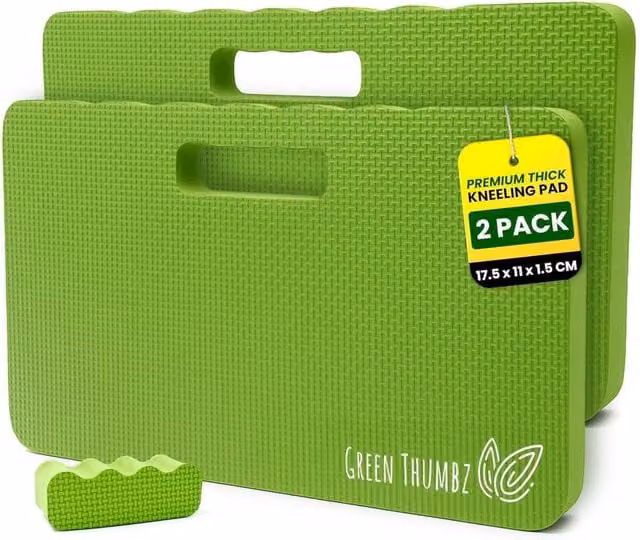 Volila 2 Pack of High Density Foam Garden Kneeler Mat Pads in Green – 1