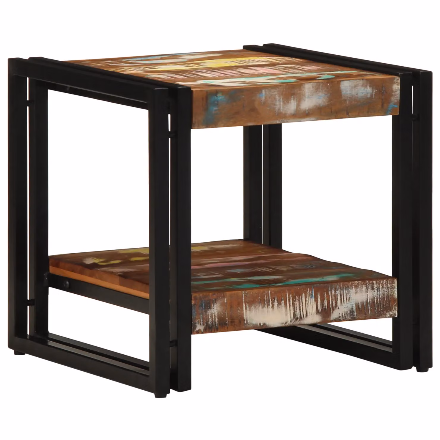 Berkfield Home Multicolour Reclaimed Solid Wood Coffee Table W/D/H: 40 x 50 x 38 cm – 2