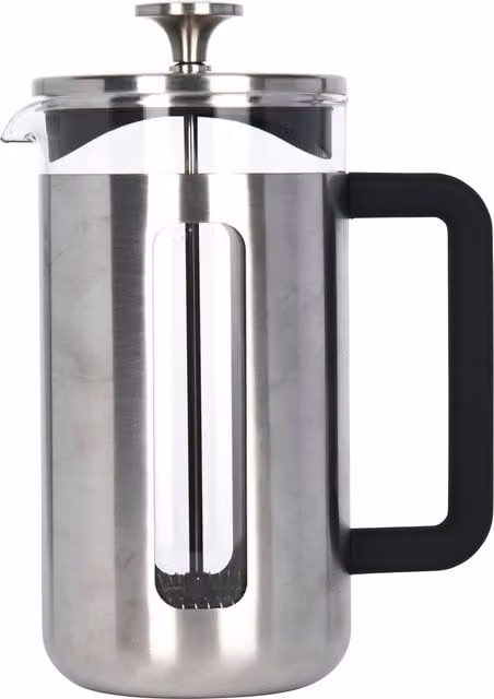 La Cafetiere Pisa Glass Cafetiere with Stainless Steel Frame, Grey