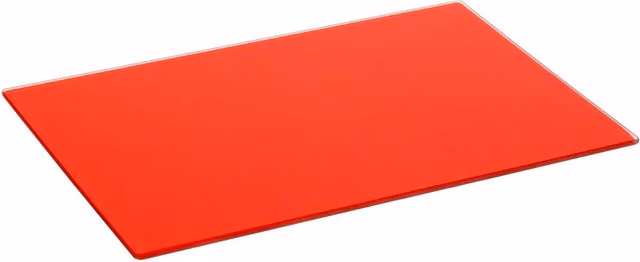 Harbour Housewares Red Rectangular Glass Chopping Board, W: 40 cm x D: 30 cm