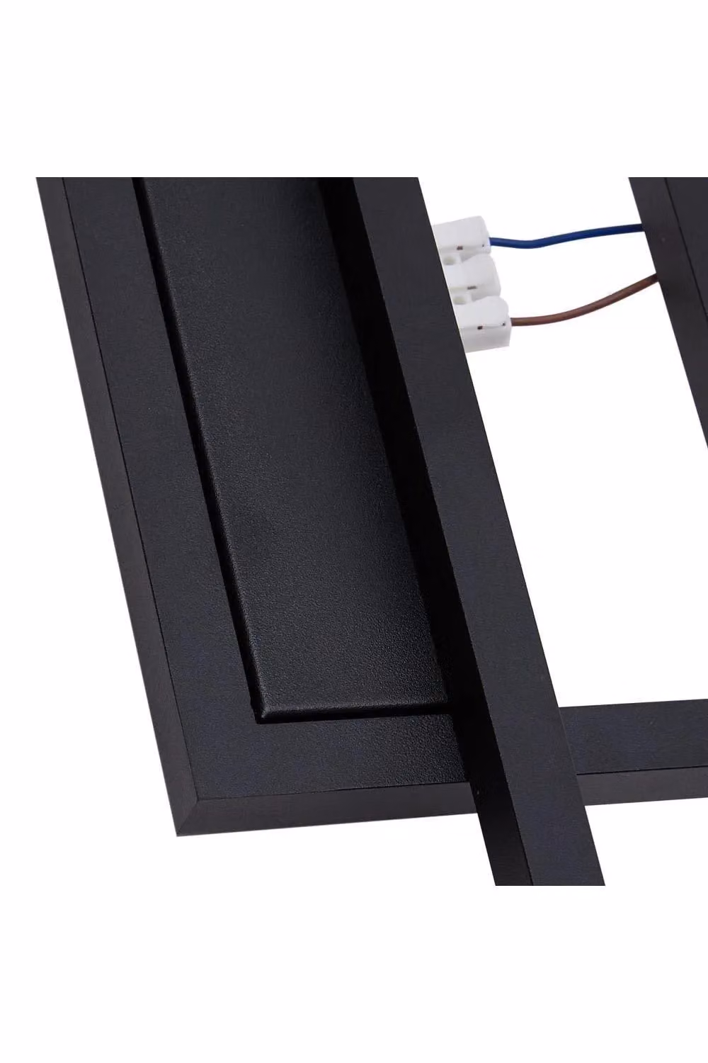 H&O Direct Industrial Rectangular LED Wall Light in Black – 4